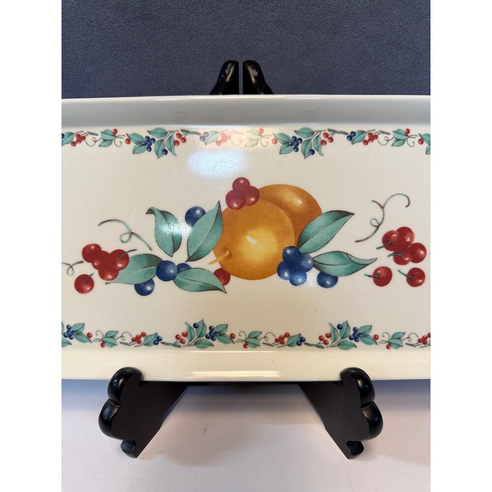 VTG Eurita Reston Lloyd Corelle Abundance Melamine Rectangle Serving Tray 14.75" - Picture 2 of 7
